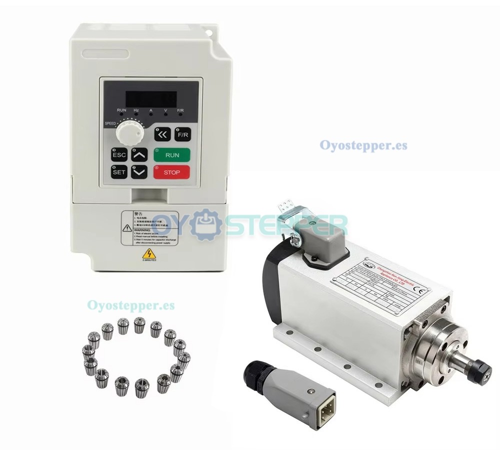 Handi Kit de husillo CNC cuadrado de 800W ER11 24000rpm 110V/220V con VFD